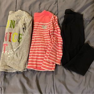 Girls 4t shirts and leggings
